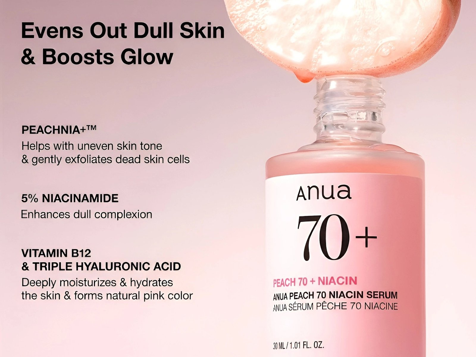 Anua Peach 70+ Niacin Serum 30ml - Korea - Image 2