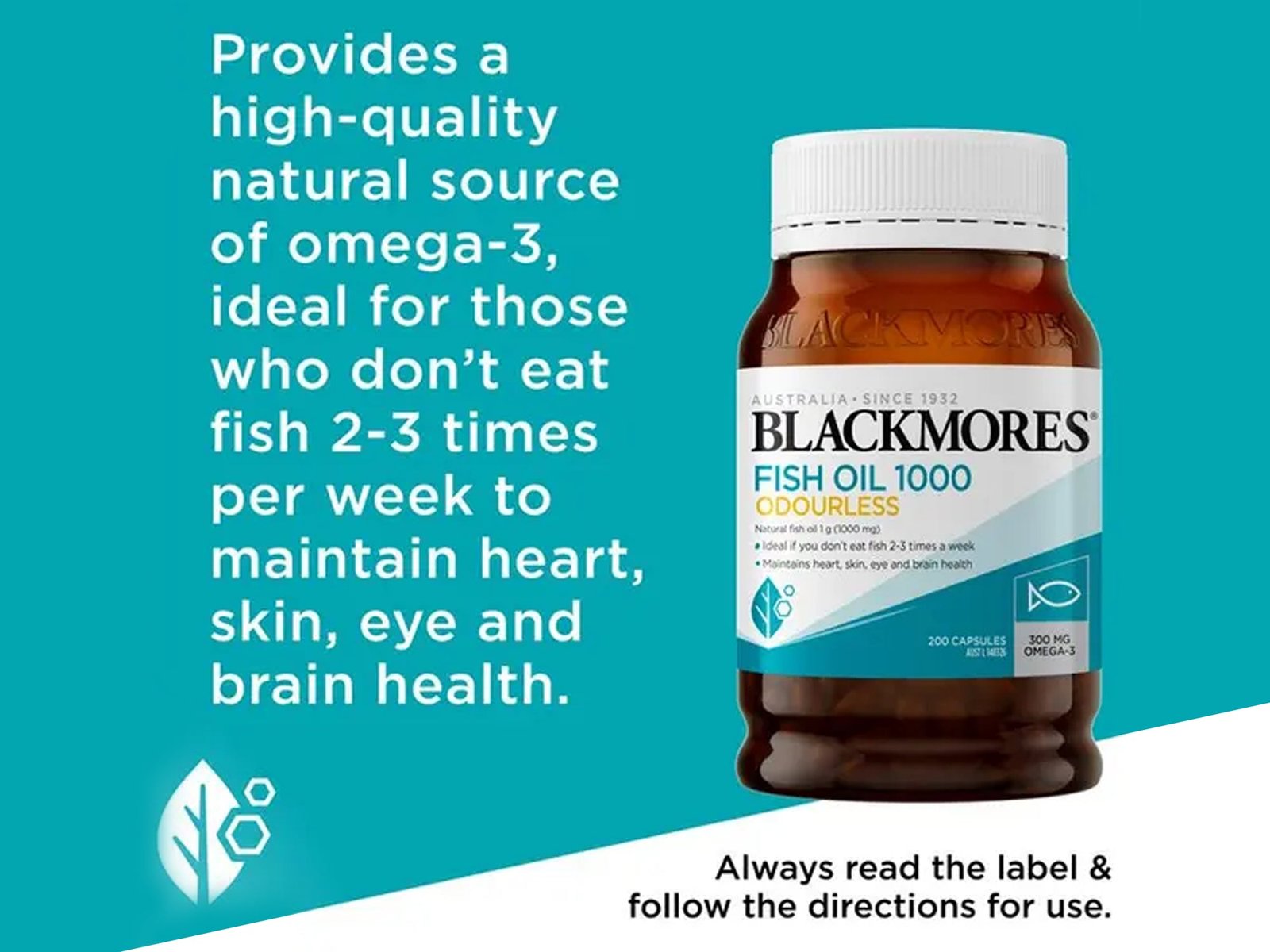 Blackmores Fish Oil 1000 Odourless 200 Capsules - Image 4