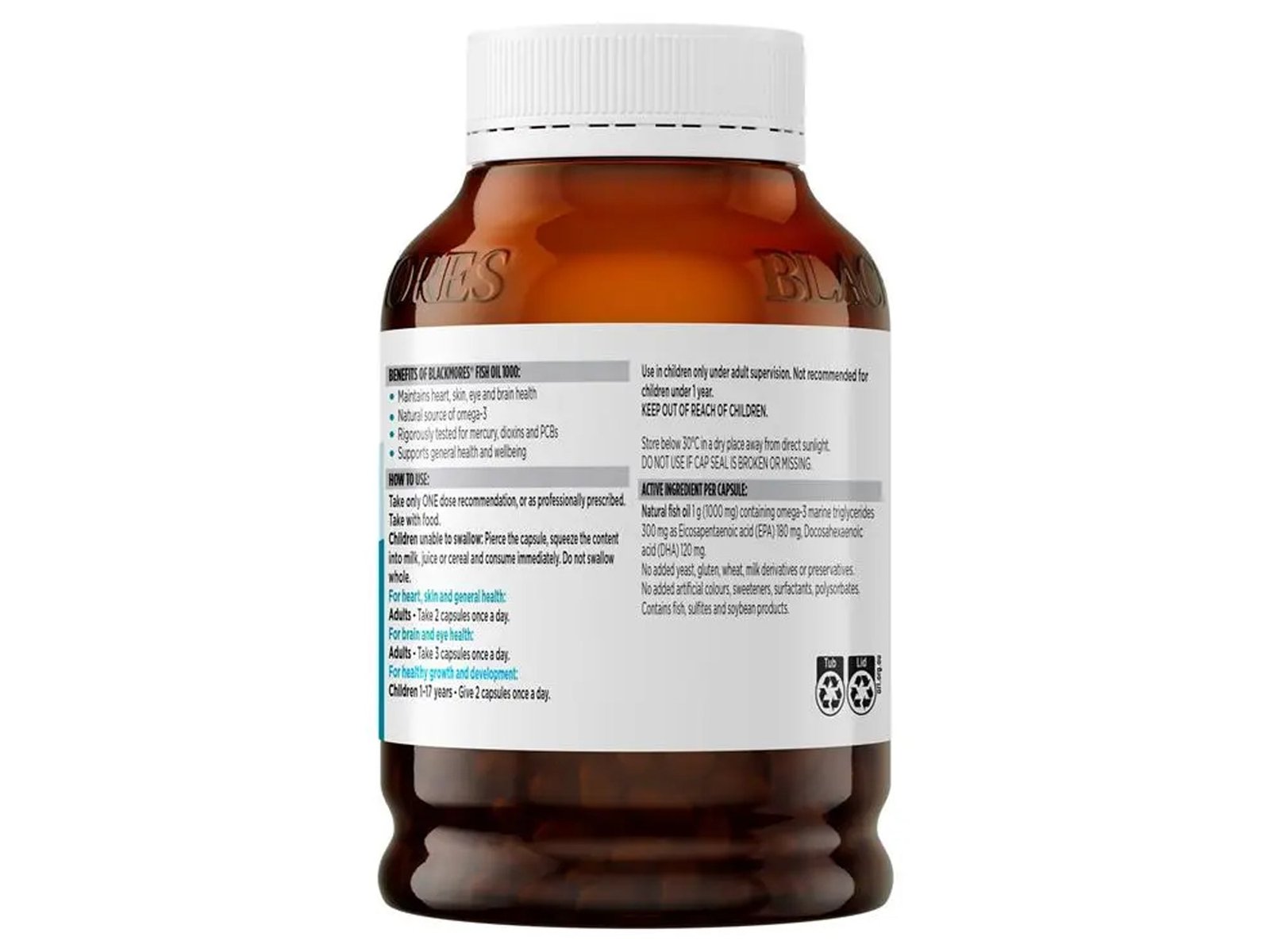 Blackmores Fish Oil 1000 Odourless 400 Capsules - Image 3