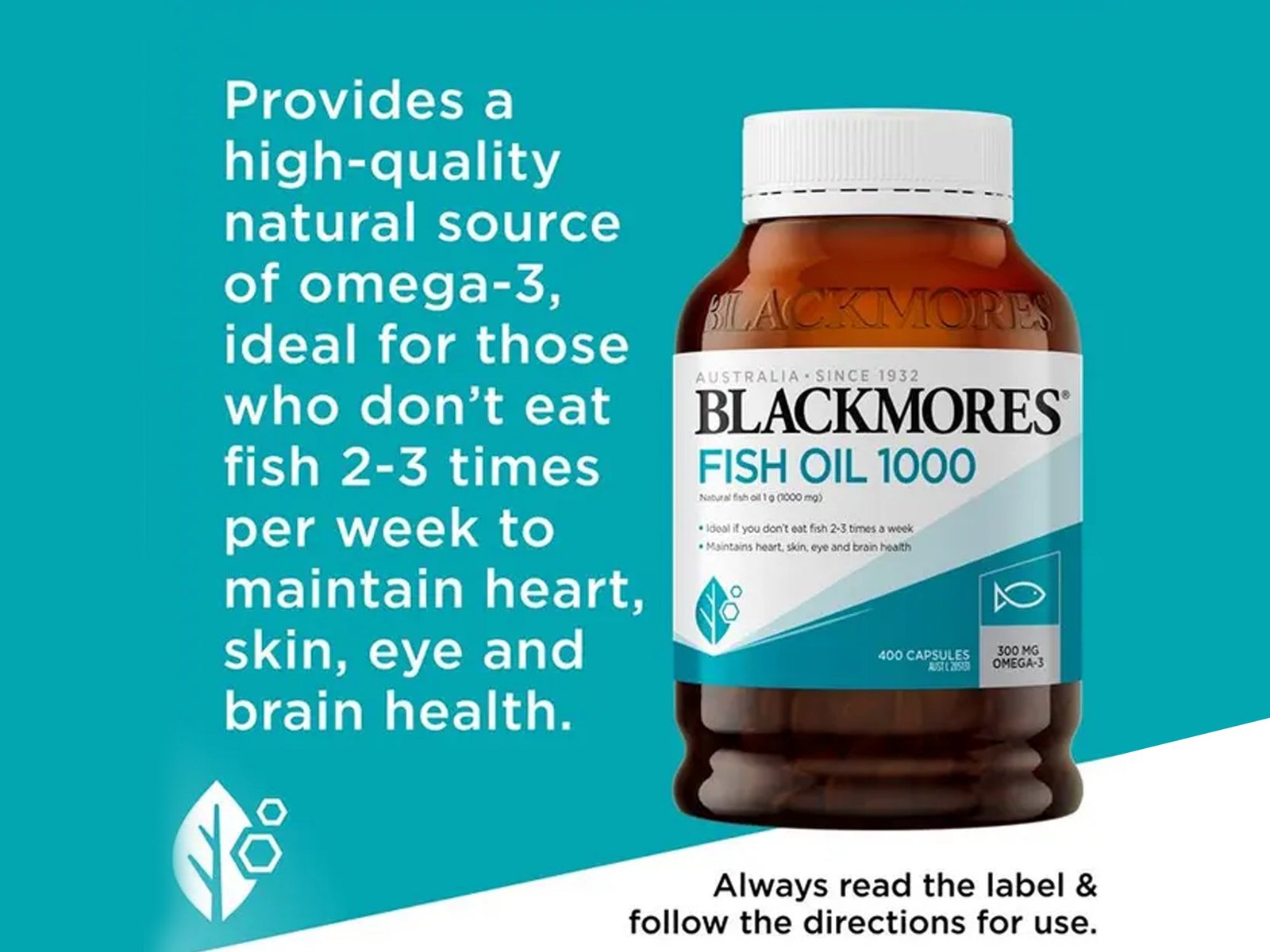 Blackmores Fish Oil 1000 Odourless 400 Capsules - Image 4