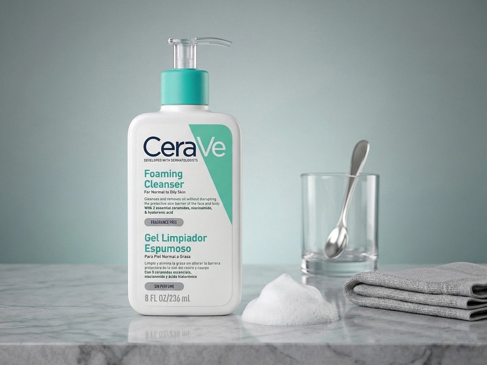 Cerave Foaming Cleanser for Normal to Oily Skin 236ml - USA - Image 4