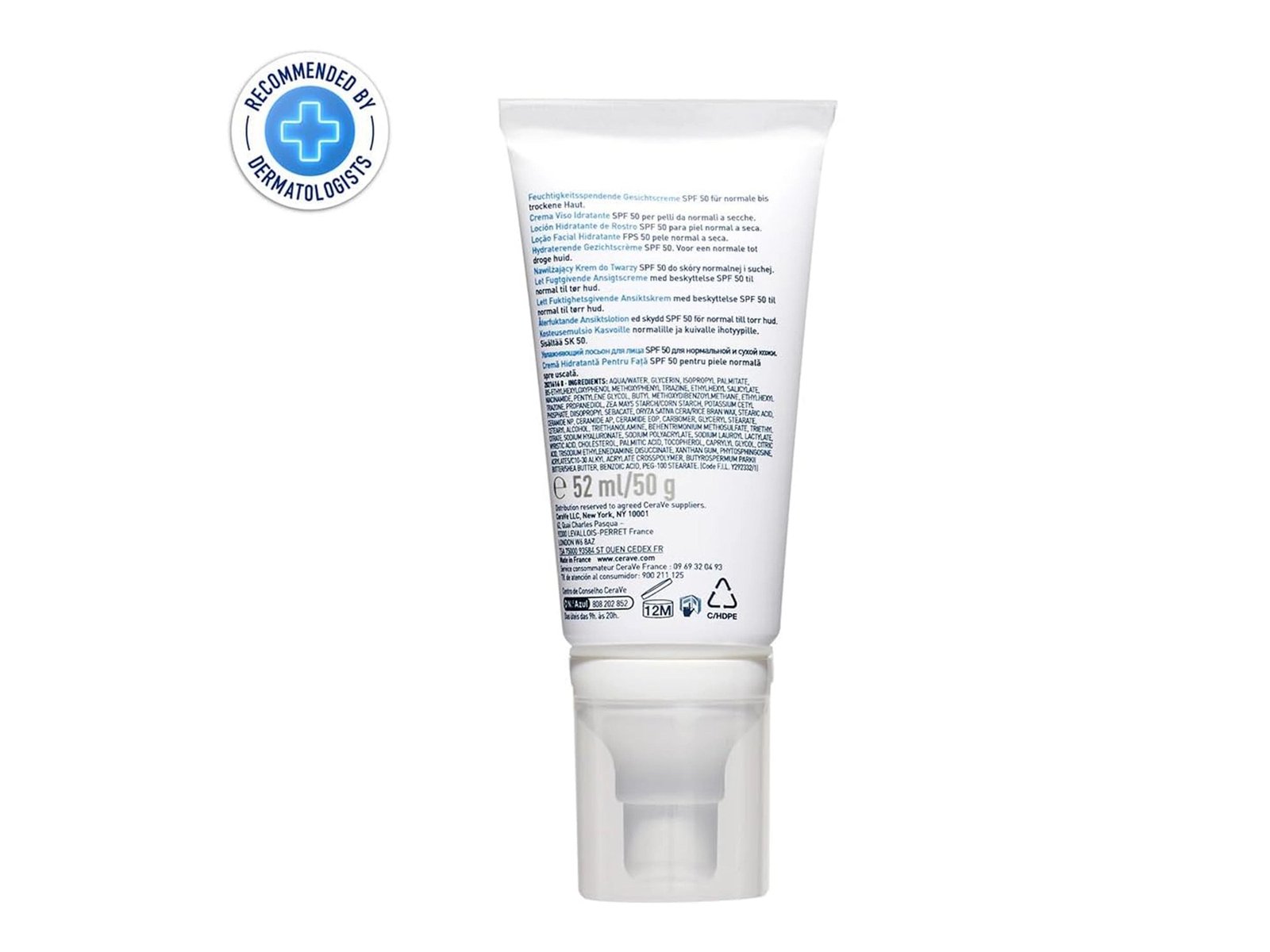 Cerave AM SPF50 Facial Moisturising Lotion 52ml - Image 2