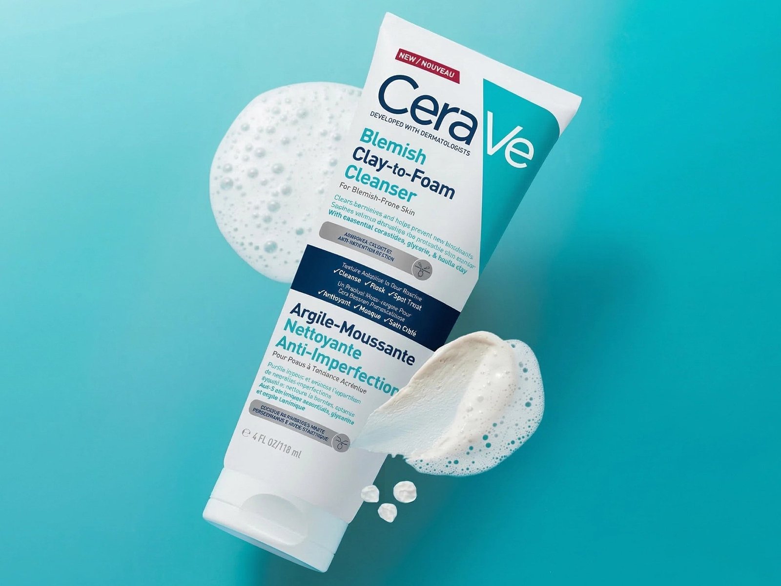 Cerave Blemish Clay to Foam Cleanser 118ml - Image 4